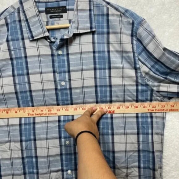 The Men'S Store Bloomingdale Stretch Fabric Blue Multi SZ XL Long Sleeve - Picture 5 of 9
